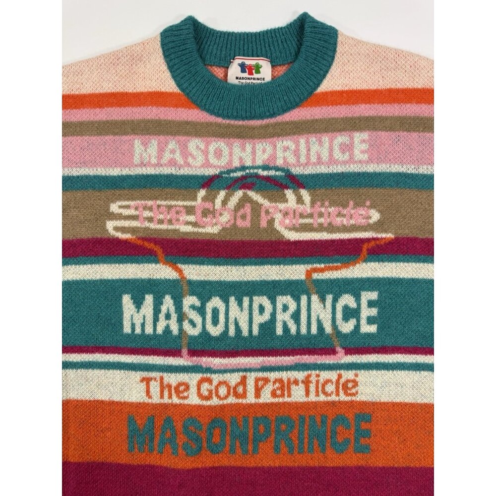 Mason Prince The God Particle Sweater Retro Graphic Design Size Medium Crewneck